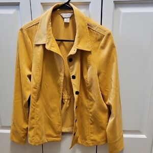 Petite Medium Yellow Corduroy Jacket
